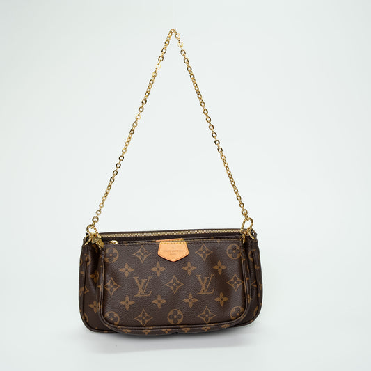 Louis Vuitton Monogram Multi Pochette Accessoires Khaki Strap Handbag