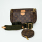 Louis Vuitton Monogram Multi Pochette Accessoires Khaki Strap Handbag