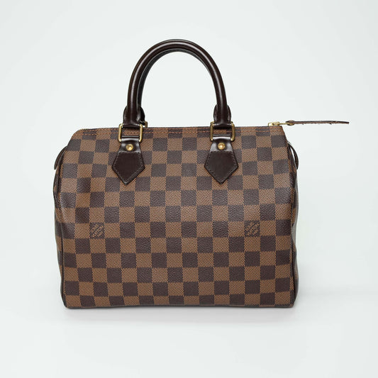 Louis Vuitton Damier Ebene Speedy 25 Handbag