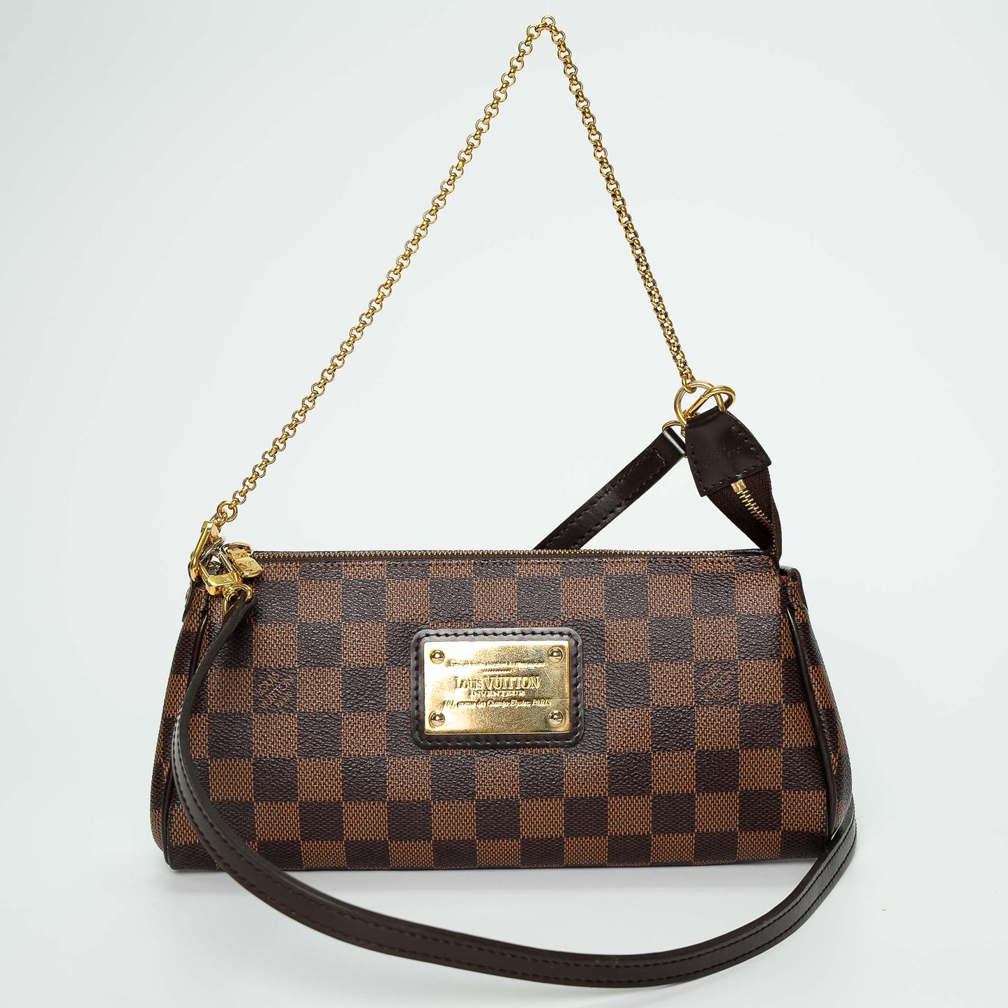 Louis Vuitton Damier Ebene Eva Pochette Handbag