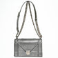 Christian Dior Diorama Silver Grained Leather Handbag