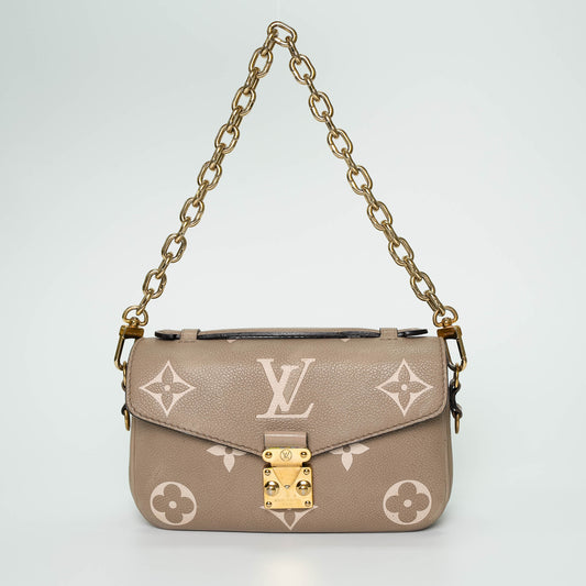 Louis Vuitton Pochette Métis East West Tourterelle Monogram Empreinte Handbag