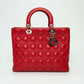 Christian Dior Lady Dior Red Cannage Handbag