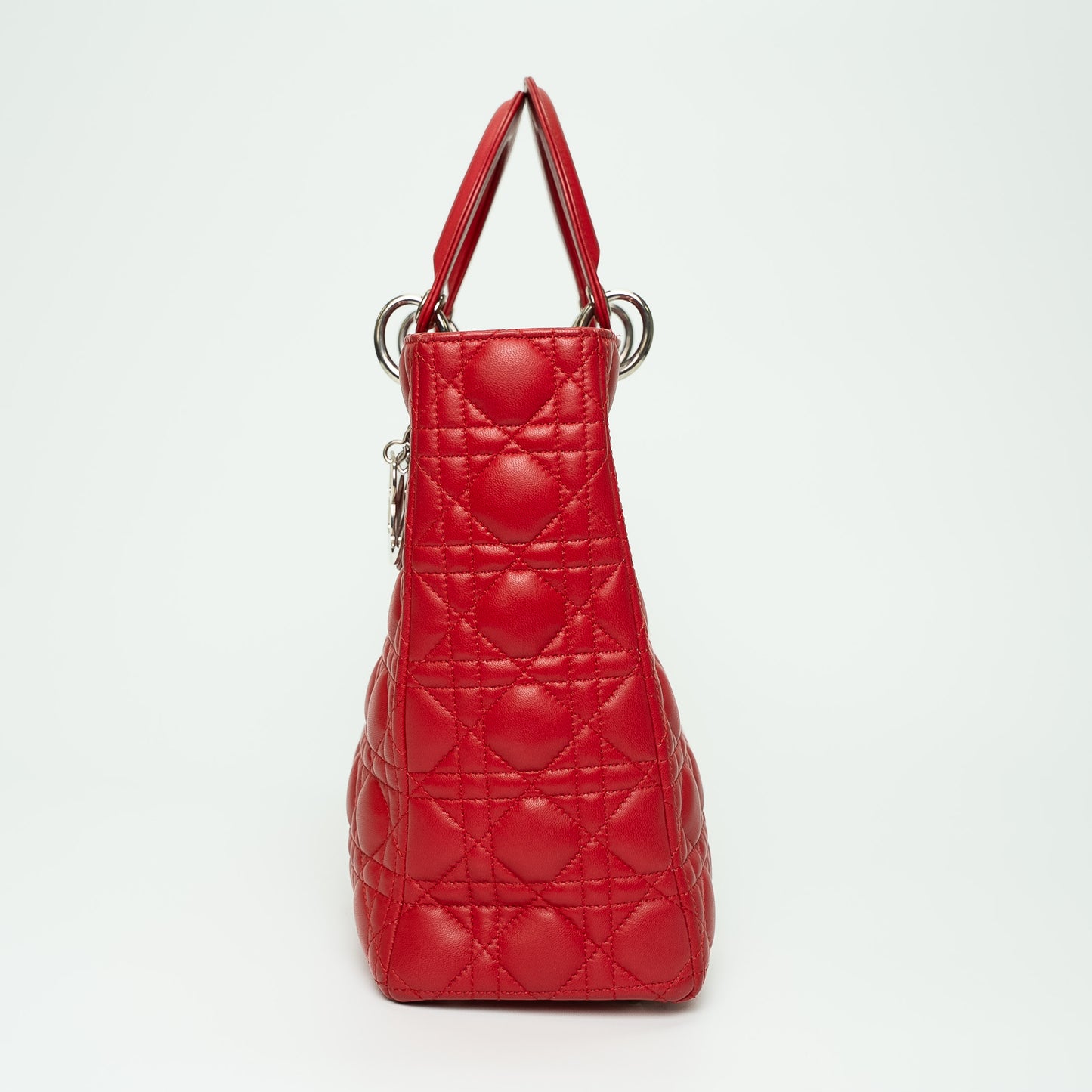 Christian Dior Lady Dior Red Cannage Handbag