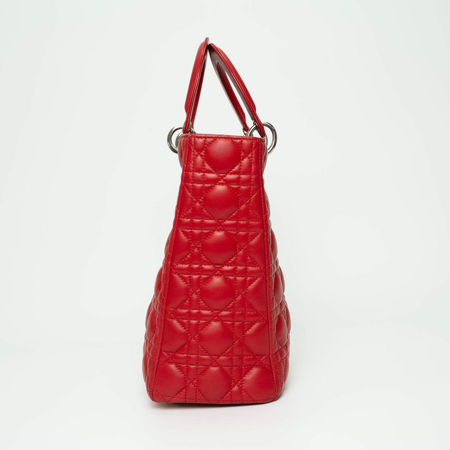 Christian Dior Lady Dior Red Cannage Handbag