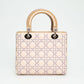 Christian Dior Lady Dior Two-Tone Cannage Medium Top Handle Handbag