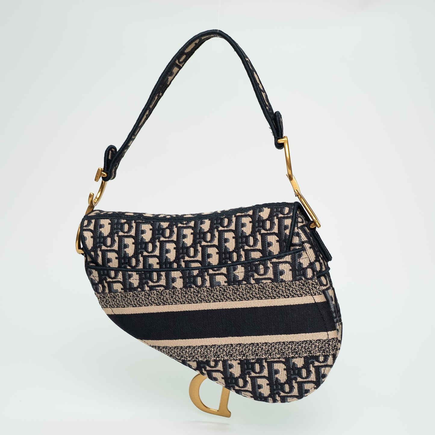 Christian Dior Oblique Canvas Saddle Handbag