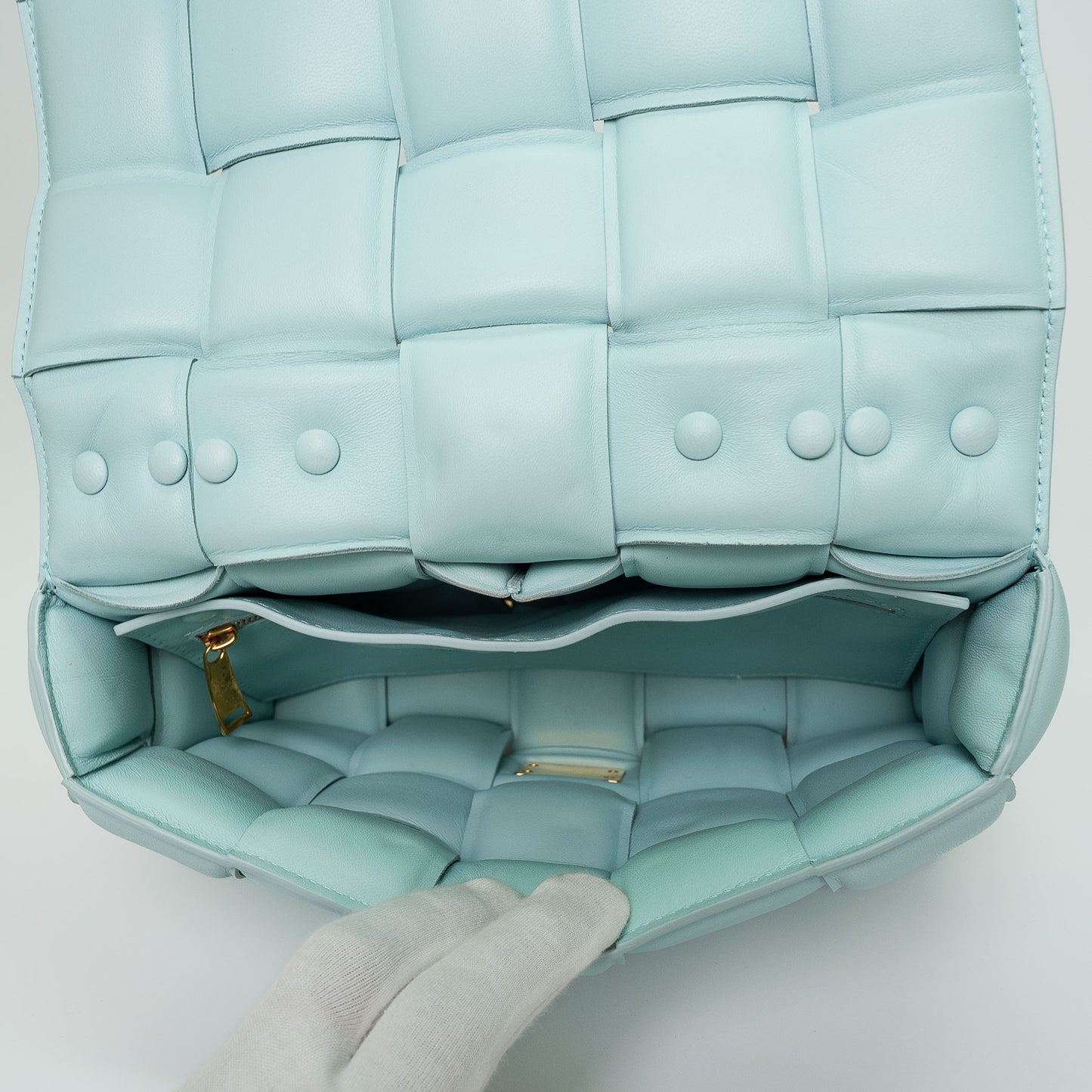 Bottega Veneta Padded Cassette Leather Chain Shoulder Bag