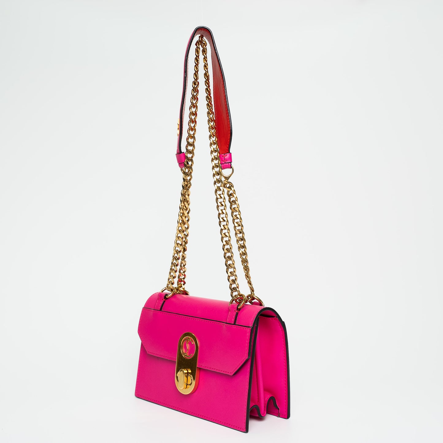 Christian Louboutin Liza Neon Pink Crossbody Handbag