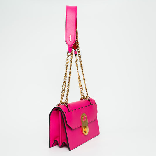 Christian Louboutin Liza Neon Pink Crossbody Handbag