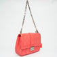 Christian Dior Coral Cannage Quilted Leather Shoulder Bag