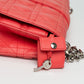 Christian Dior Coral Cannage Quilted Leather Shoulder Bag