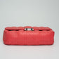 Christian Dior Coral Cannage Quilted Leather Shoulder Bag
