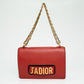 Christian Dior J’ADIOR Red Coral Leather Shoulder Bag