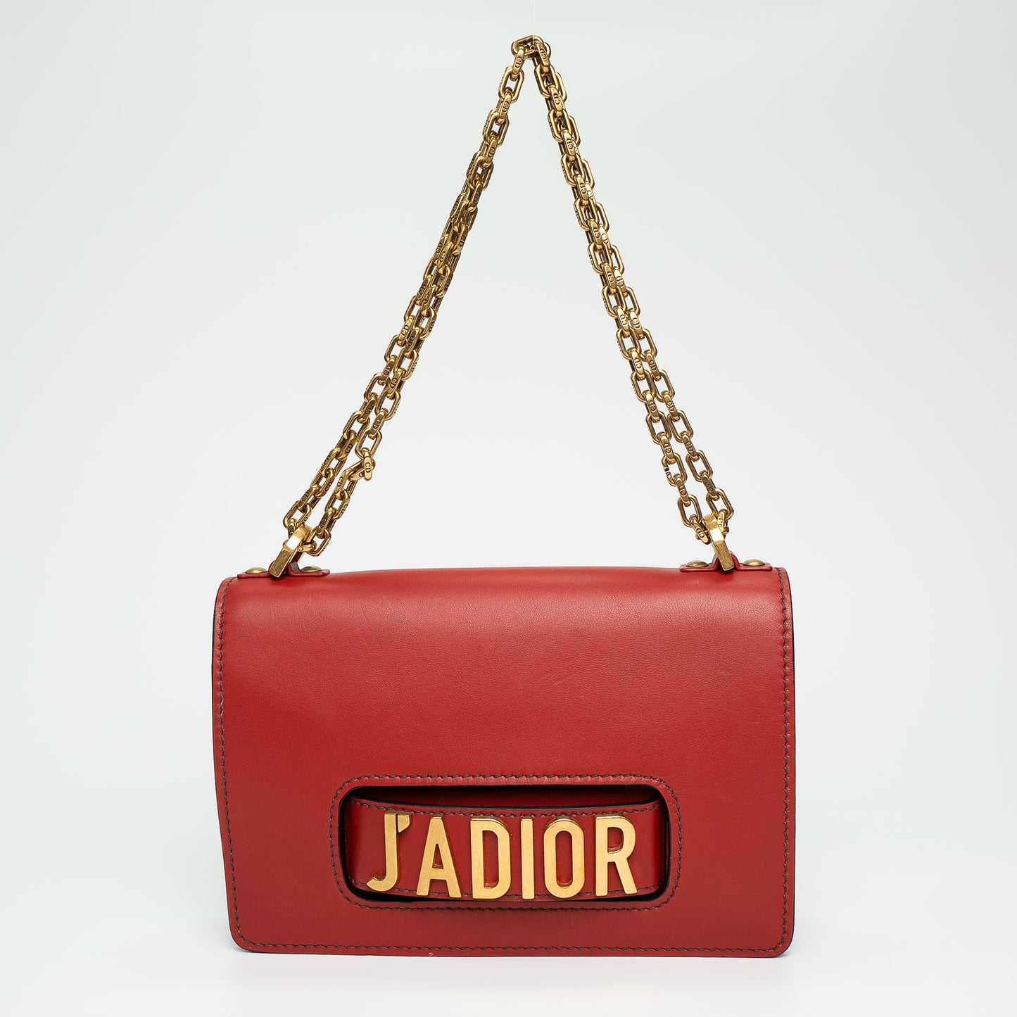 Christian Dior J’ADIOR Red Coral Leather Shoulder Bag