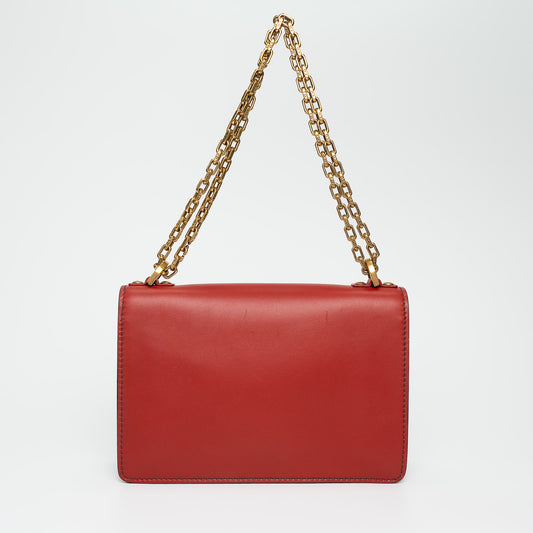 Christian Dior J’ADIOR Red Coral Leather Shoulder Bag