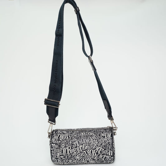 Christian Dior Homme 2020 Sean Stussy Roller Leather Crossbody Bag