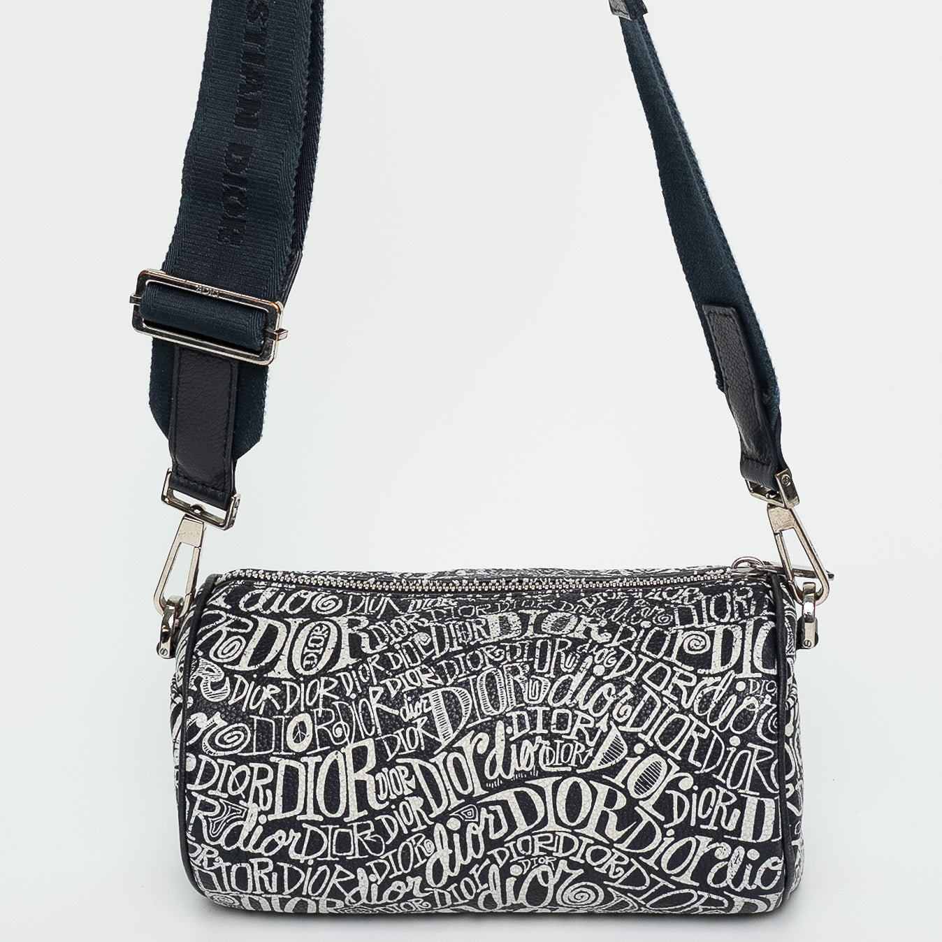 Christian Dior Homme 2020 Sean Stussy Roller Leather Crossbody Bag