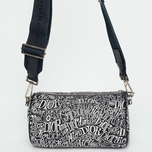 Christian Dior Homme 2020 Sean Stussy Roller Leather Crossbody Bag