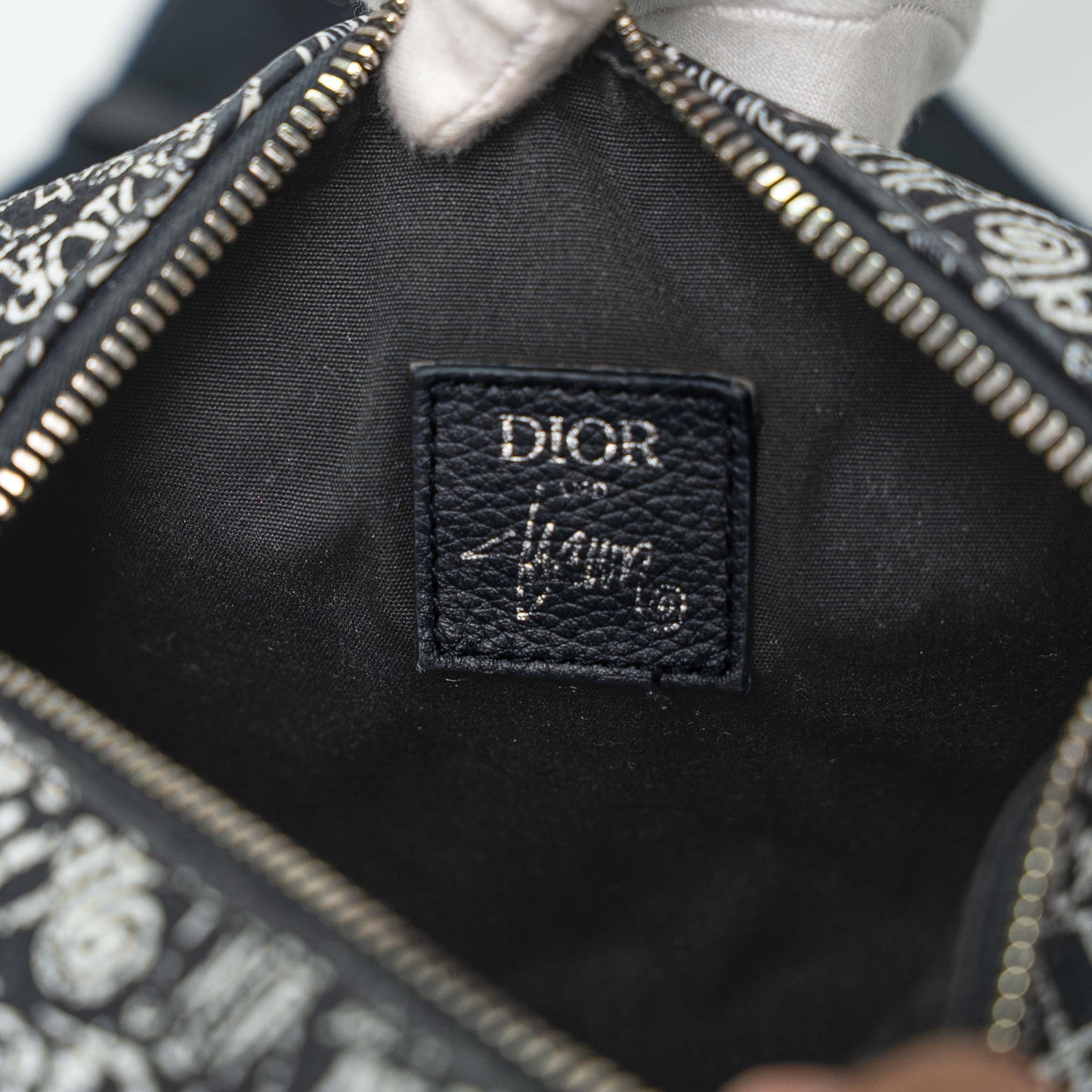 Christian Dior Homme 2020 Sean Stussy Roller Leather Crossbody Bag