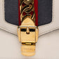Gucci Sylvie Cream White Leather Flap Shoulder Bag