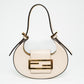 Fendi Ivory Leather Mini Hobo Bag
