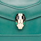 Bvlgari Serpenti Forever Emerald Green Karung Skin Crossbody Bag