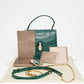 Bvlgari Serpenti Forever Emerald Green Karung Skin Crossbody Bag