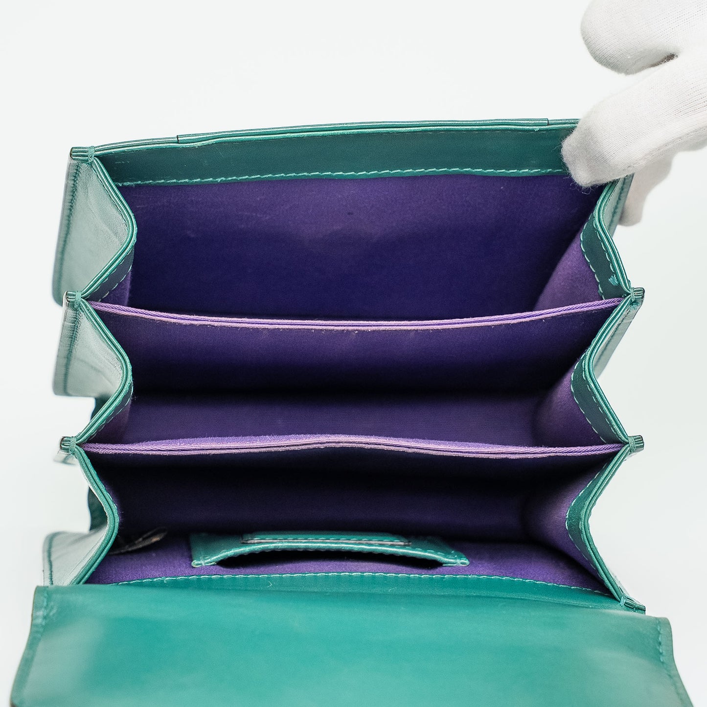 Bvlgari Serpenti Forever Emerald Green Karung Skin Crossbody Bag