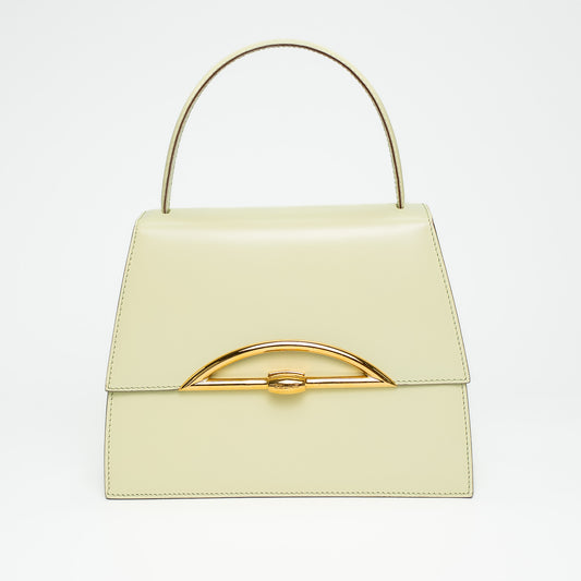 Celine Cream Leather Top Handle Bag