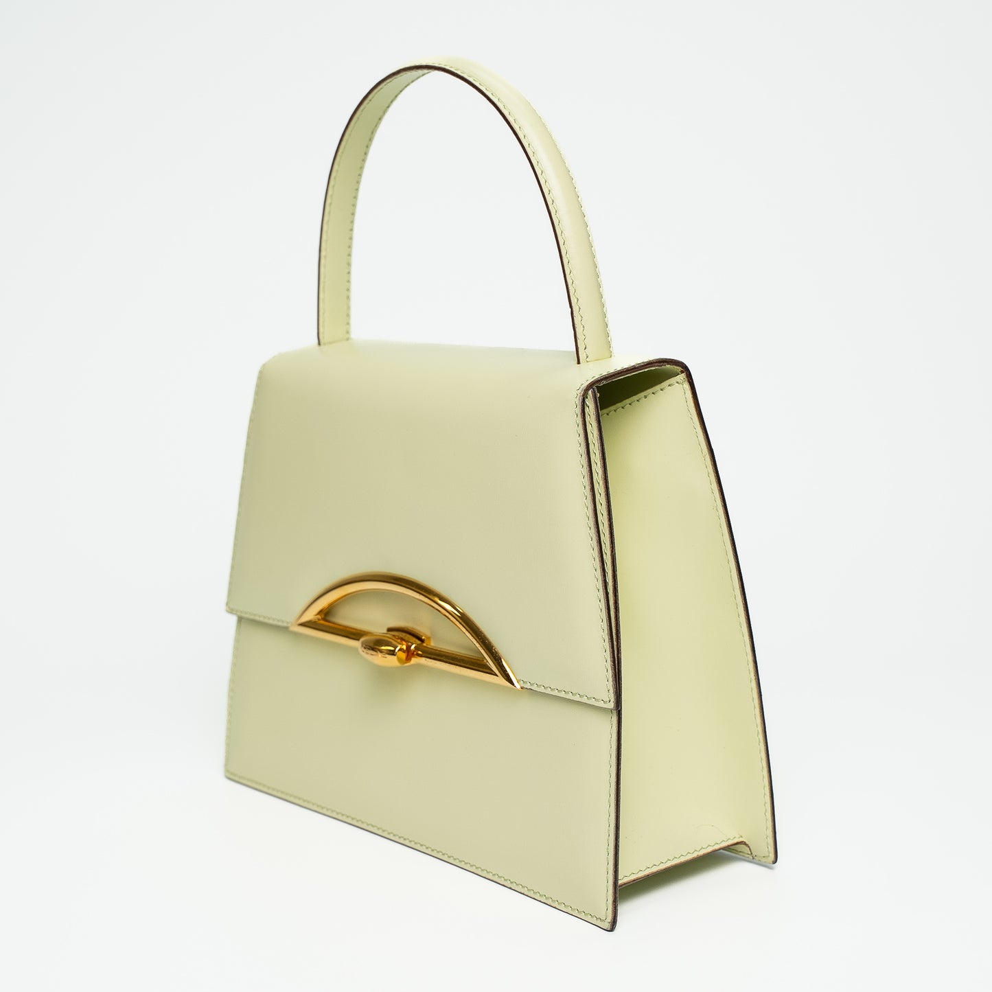 Celine Cream Leather Top Handle Bag