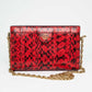 Gucci GG Red Python Olympia Chain Shoulder Bag