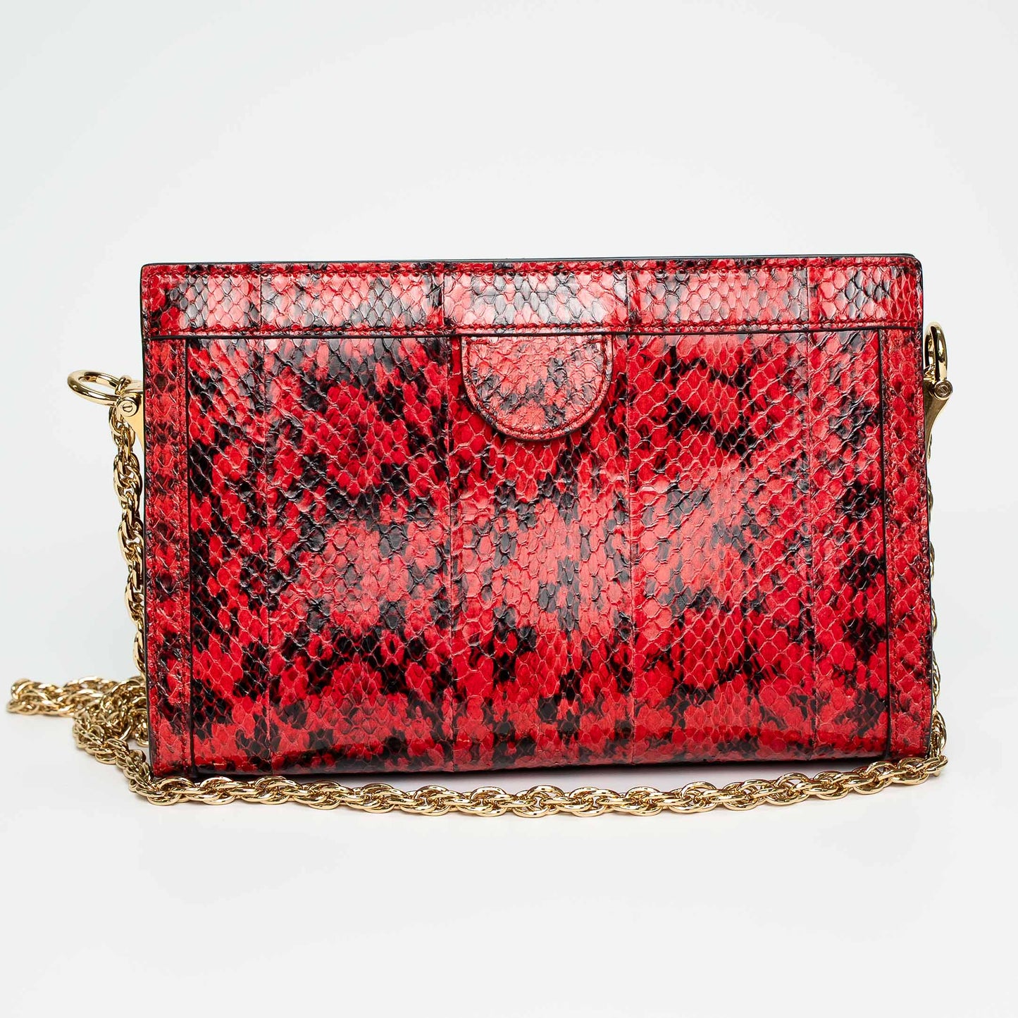 Gucci GG Red Python Olympia Chain Shoulder Bag