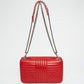 Prada Diagramme Red Quilted Leather Shoulder Bag