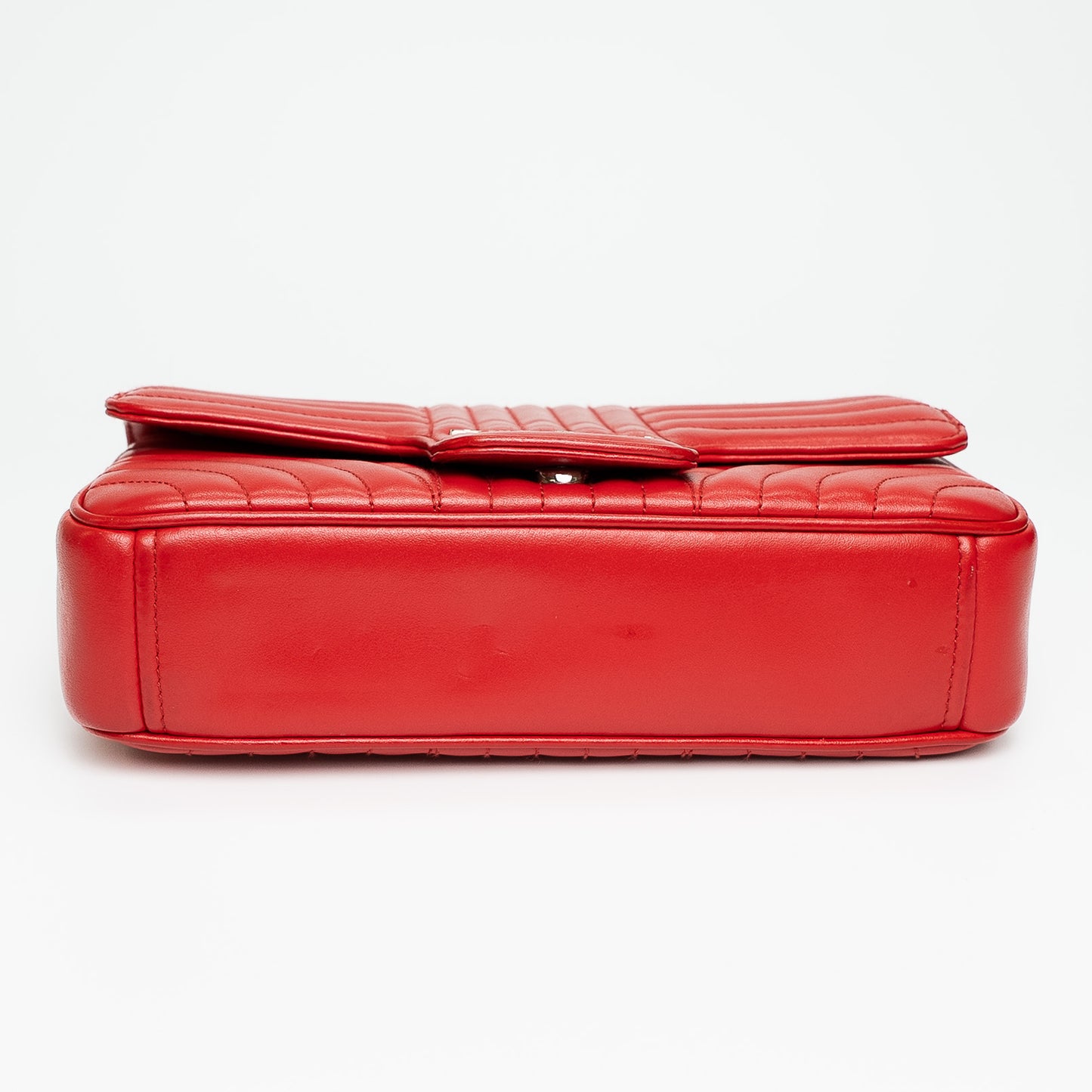 Prada Diagramme Red Quilted Leather Shoulder Bag
