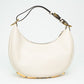 Fendi White Leather Small Moon Shoulder Bag