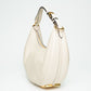 Fendi White Leather Small Moon Shoulder Bag