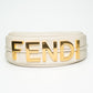 Fendi White Leather Small Moon Shoulder Bag