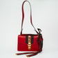 Gucci Hibiscus Red Sylvie Leather Shoulder Bag