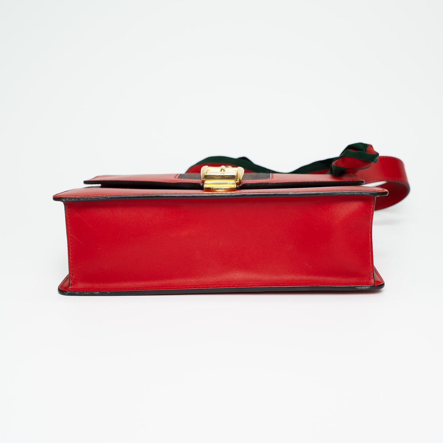 Gucci Hibiscus Red Sylvie Leather Shoulder Bag