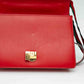Gucci Hibiscus Red Sylvie Leather Shoulder Bag