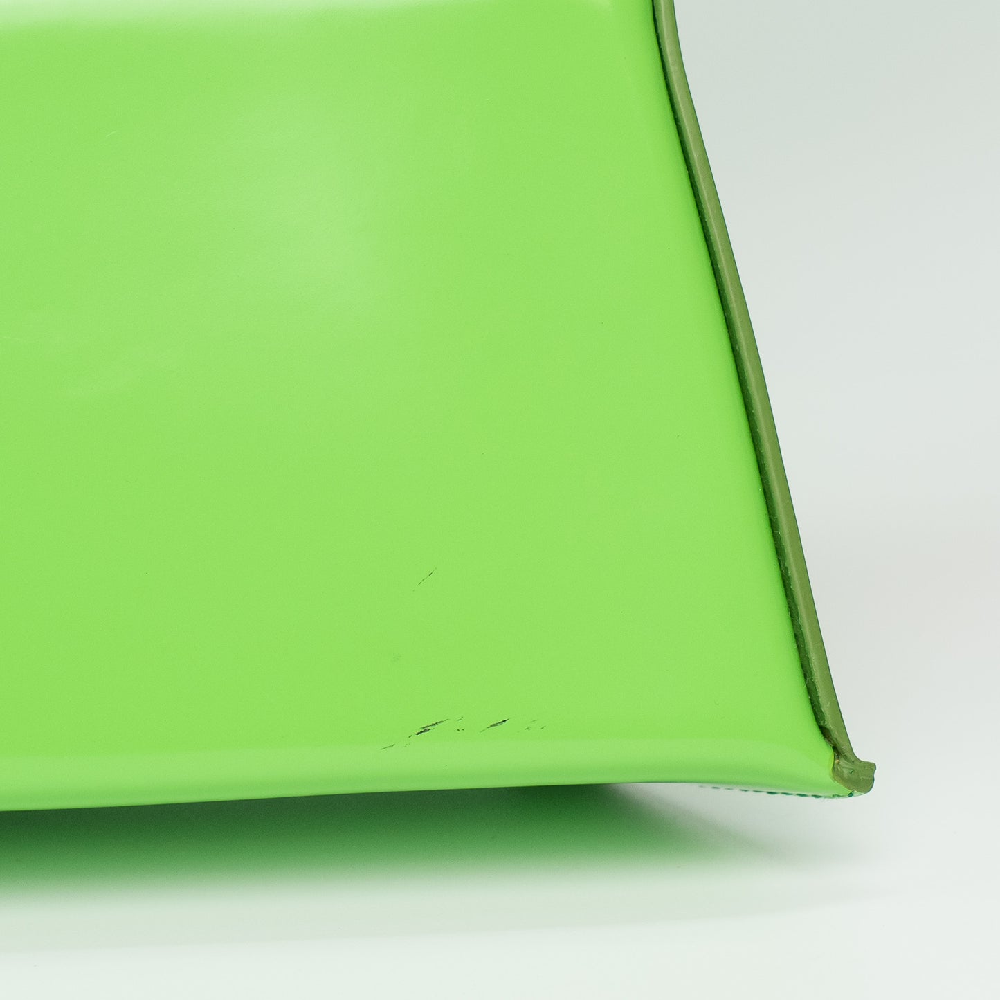 Ferragamo Green Calfskin Geometric Shoulder Bag