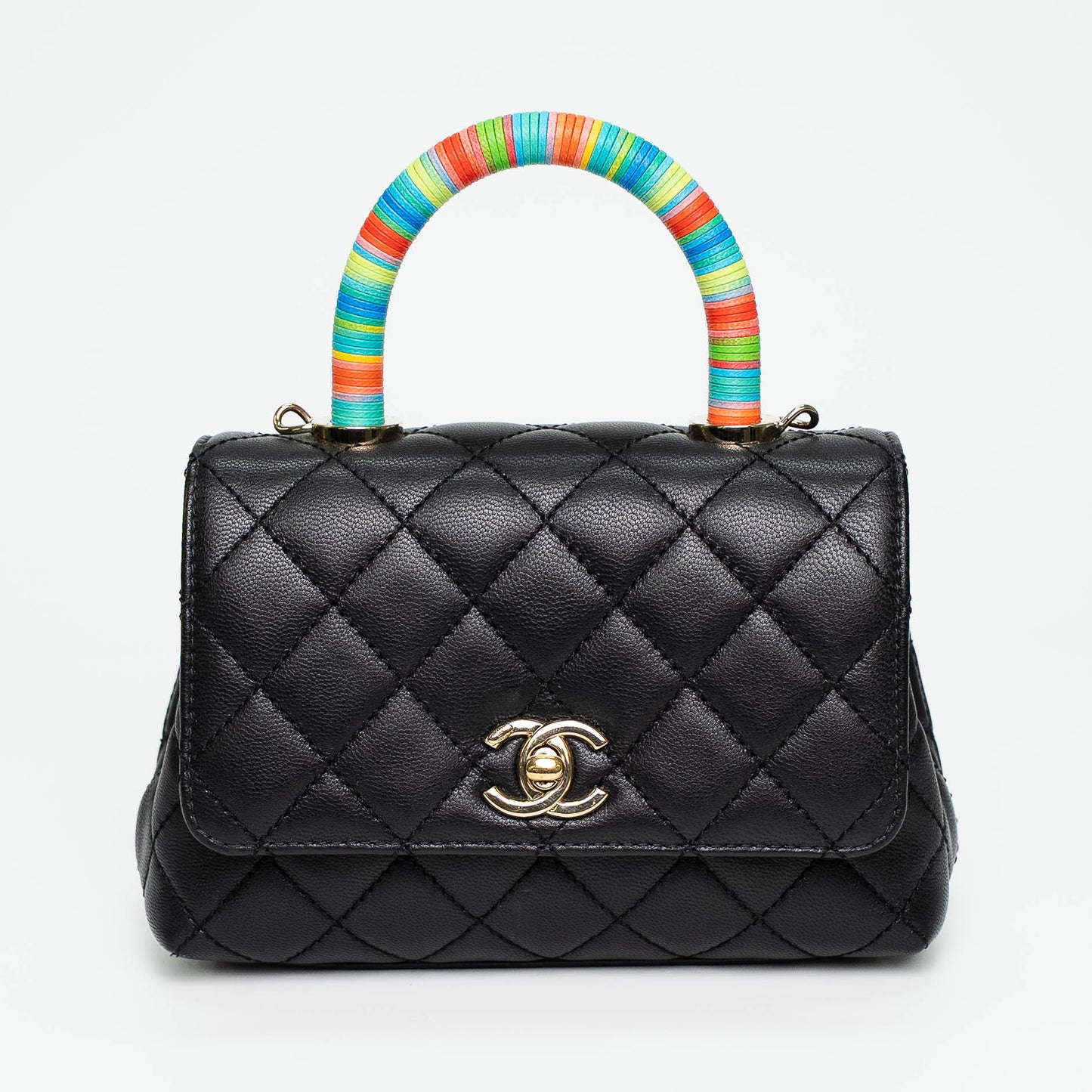 Chanel Mini Coco Handle Rainbow Top Handle Bag
