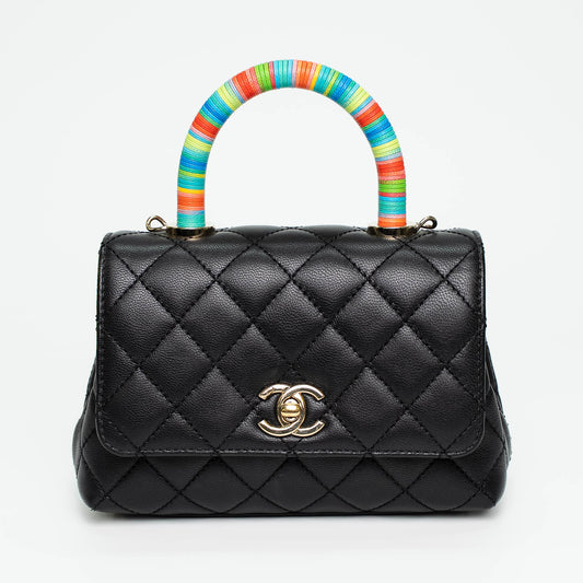 Chanel Mini Coco Handle Rainbow Top Handle Bag