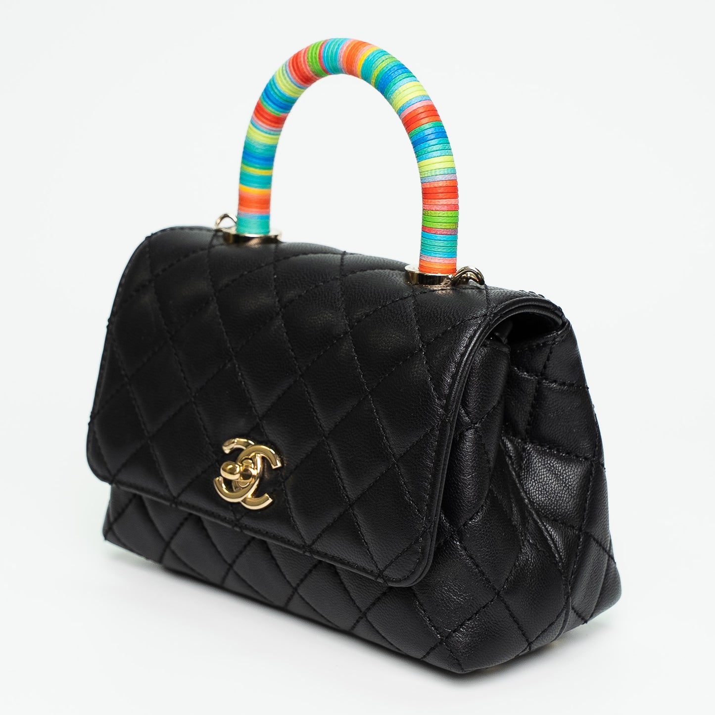 Chanel Mini Coco Handle Rainbow Top Handle Bag