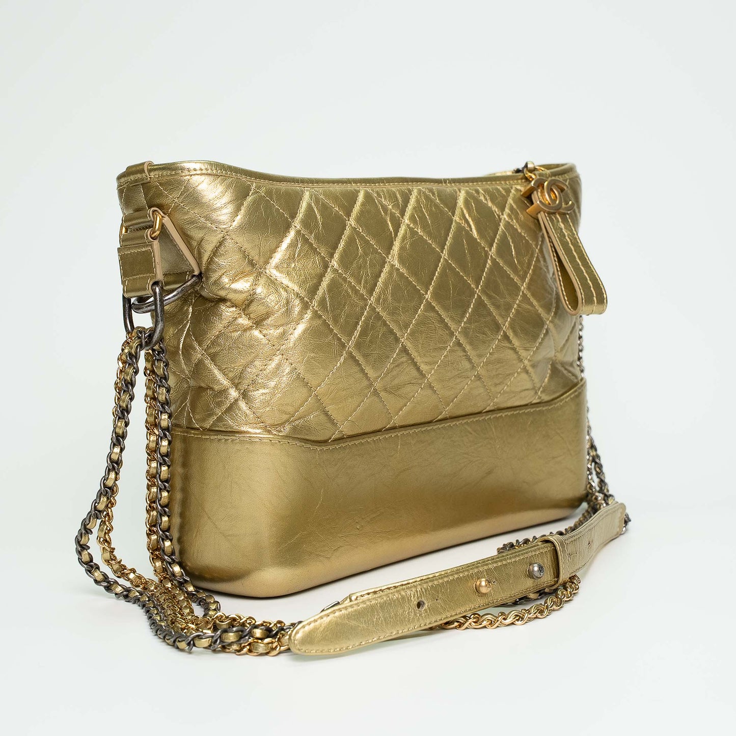 Chanel Gold Gabrielle Medium Shoulder Bag