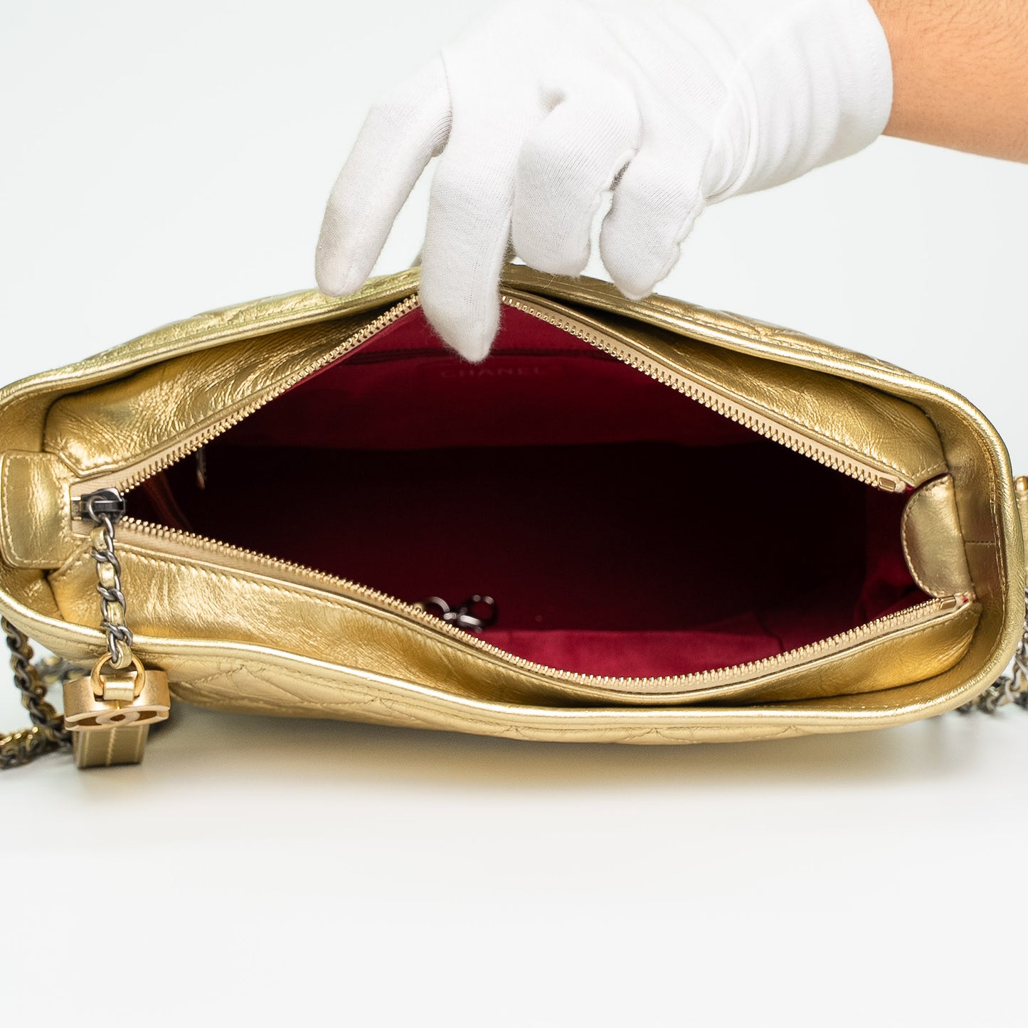 Chanel Gold Gabrielle Medium Shoulder Bag