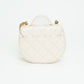 Chanel Mini Round Flap Bag – Ivory Quilted Lambskin