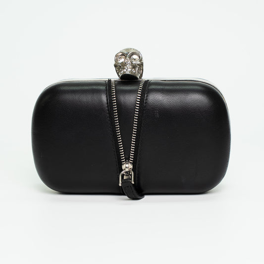 Alexander McQueen Skull Leather Box Clutch