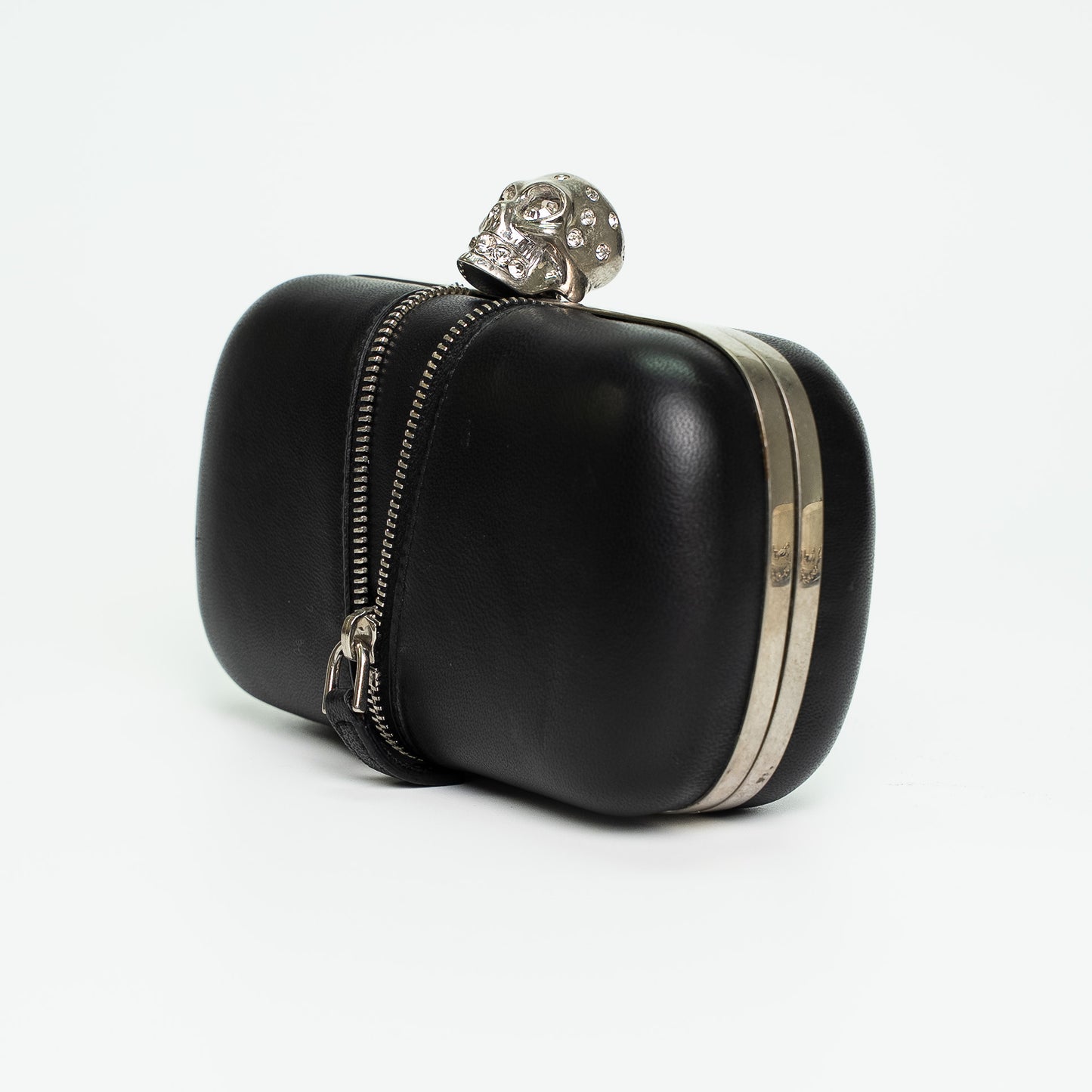 Alexander McQueen Skull Leather Box Clutch